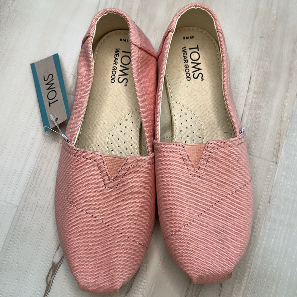 nwt Toma Blush Canvas slip ons